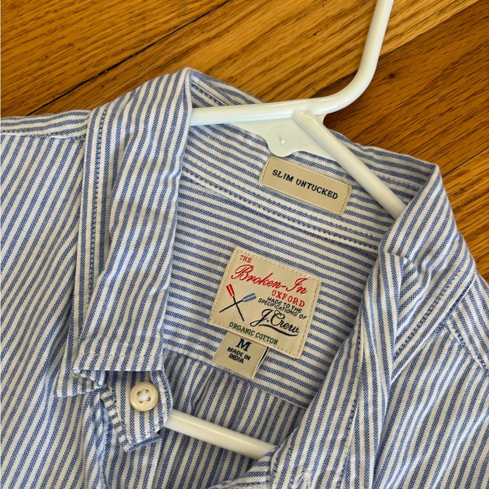 J. Crew Men's Button-Downs - Red Plaid, Light Blue, Blue-Green Stripe - Picture 6 of 11
